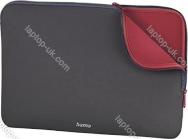 Hama 13.3" notebook-sleeve Neoprene, grey/red