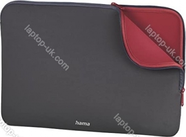Hama 14.1" notebook-sleeve Neoprene, grey/red