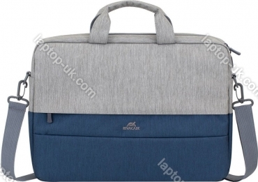RivaCase Prater anti-theft Laptop bag 15.6", Grey/Dark Blue