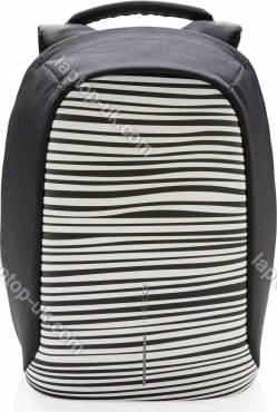 XD Design 14" Bobby Compact Anti theft backpack, black/white Zebramuster